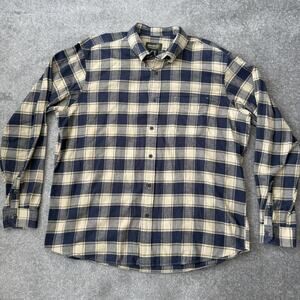 Eddie Bauer Shirt Mens XL Plaid Flannel Button Up Long Sleeve Outdoor Workwear